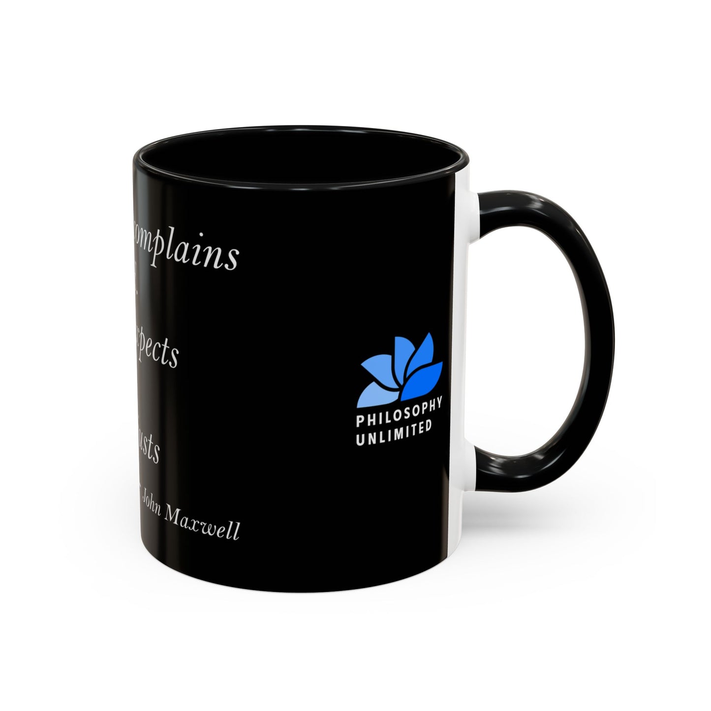 The Storm Is Over Accent™ kaffemugg 11 oz (0,33 L) / 15 oz (0,44 L) (svart tema): John Maxwell Citat