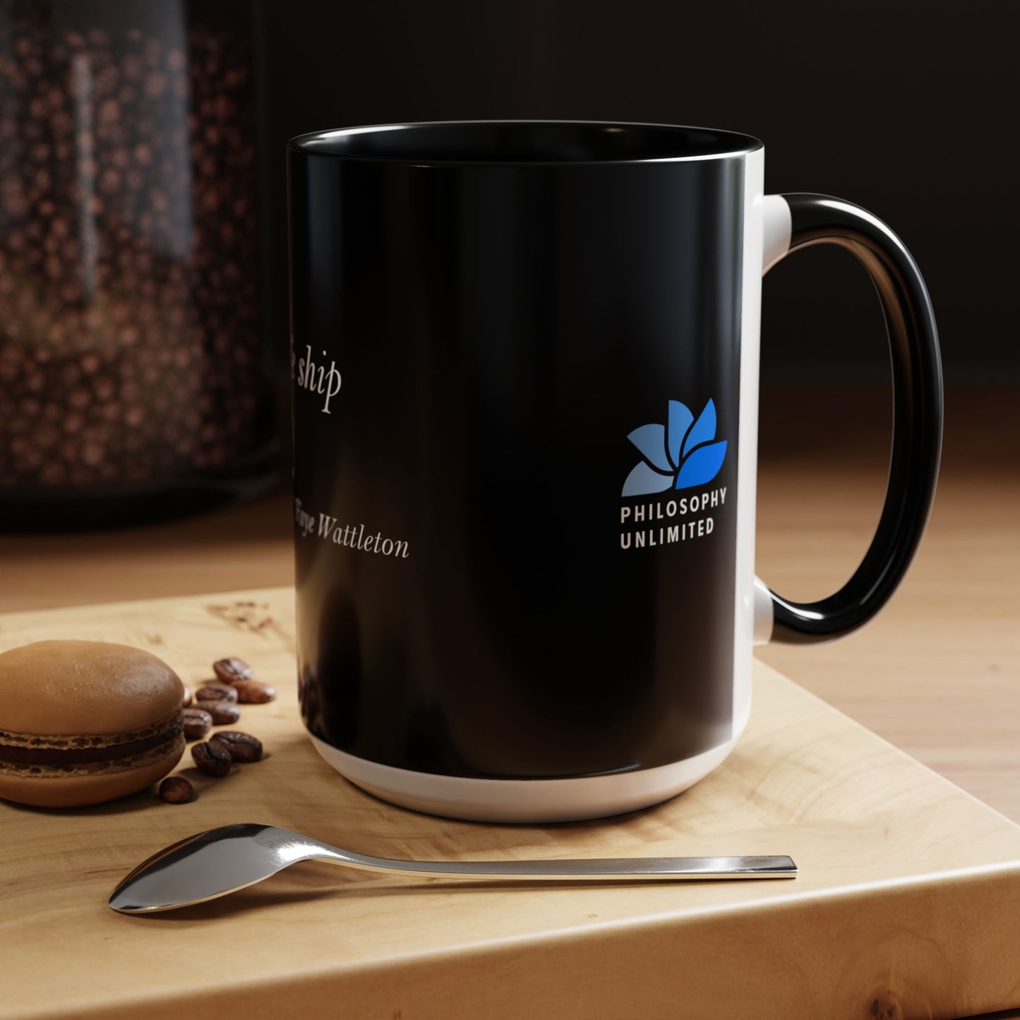 The Storm Is Over Accent™ Kaffekrus 11 oz (0,33 l) / 15 oz (0,44 l) (Svart Tema): Faye Wattleton Quotes