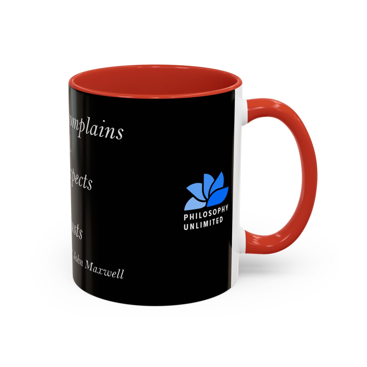 The Storm Is Over Accent™ kaffemugg 11 oz (0,33 L) / 15 oz (0,44 L) (svart tema): John Maxwell Citat