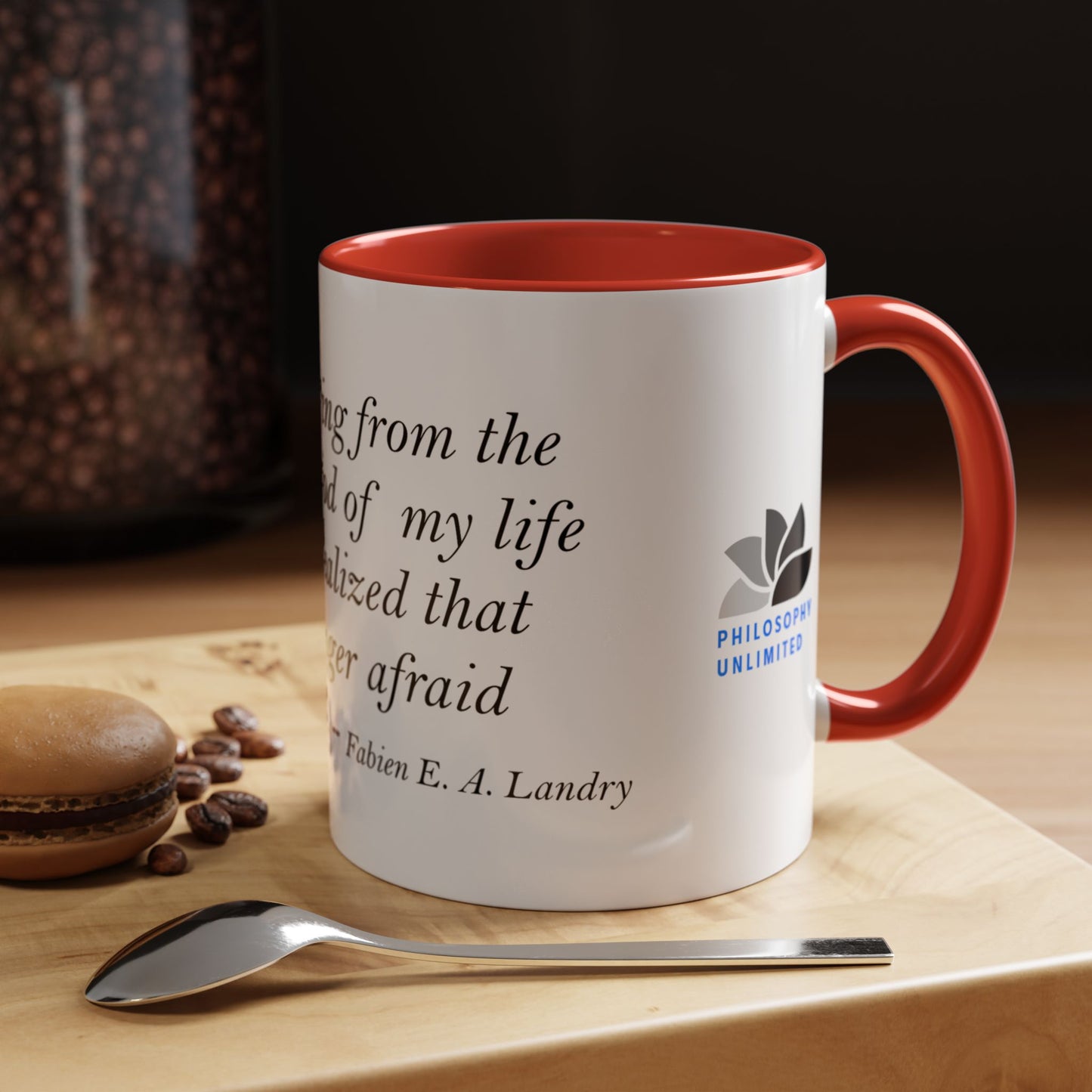 The Storm Is Over Accent™ Kaffekrus 11 oz (0,33 l) / 15 oz (0,44 l) (Hvit Tema): Fabien Landry Quotes