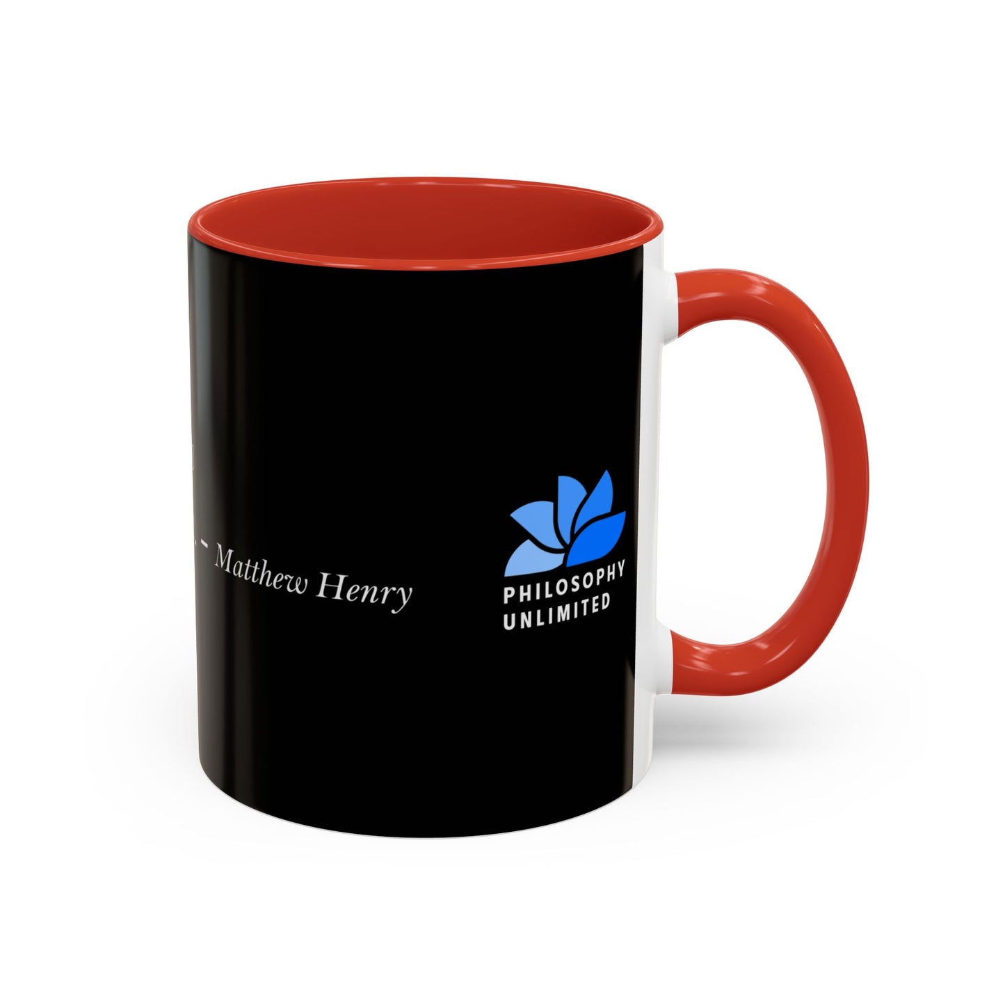 The Storm Is Over Accent™ Kaffekrus 11 oz (0,33 l) / 15 oz (0,44 l) (Svart Tema): Matthew Henry Quotes