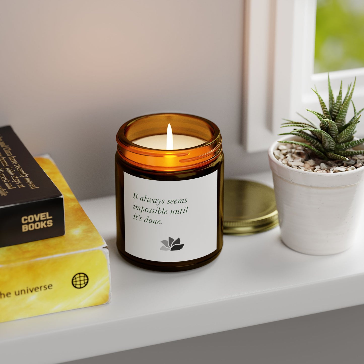 Possible Still™ Scented Candle (4oz, 9oz) (White Theme): Nelson Mandela Quotes