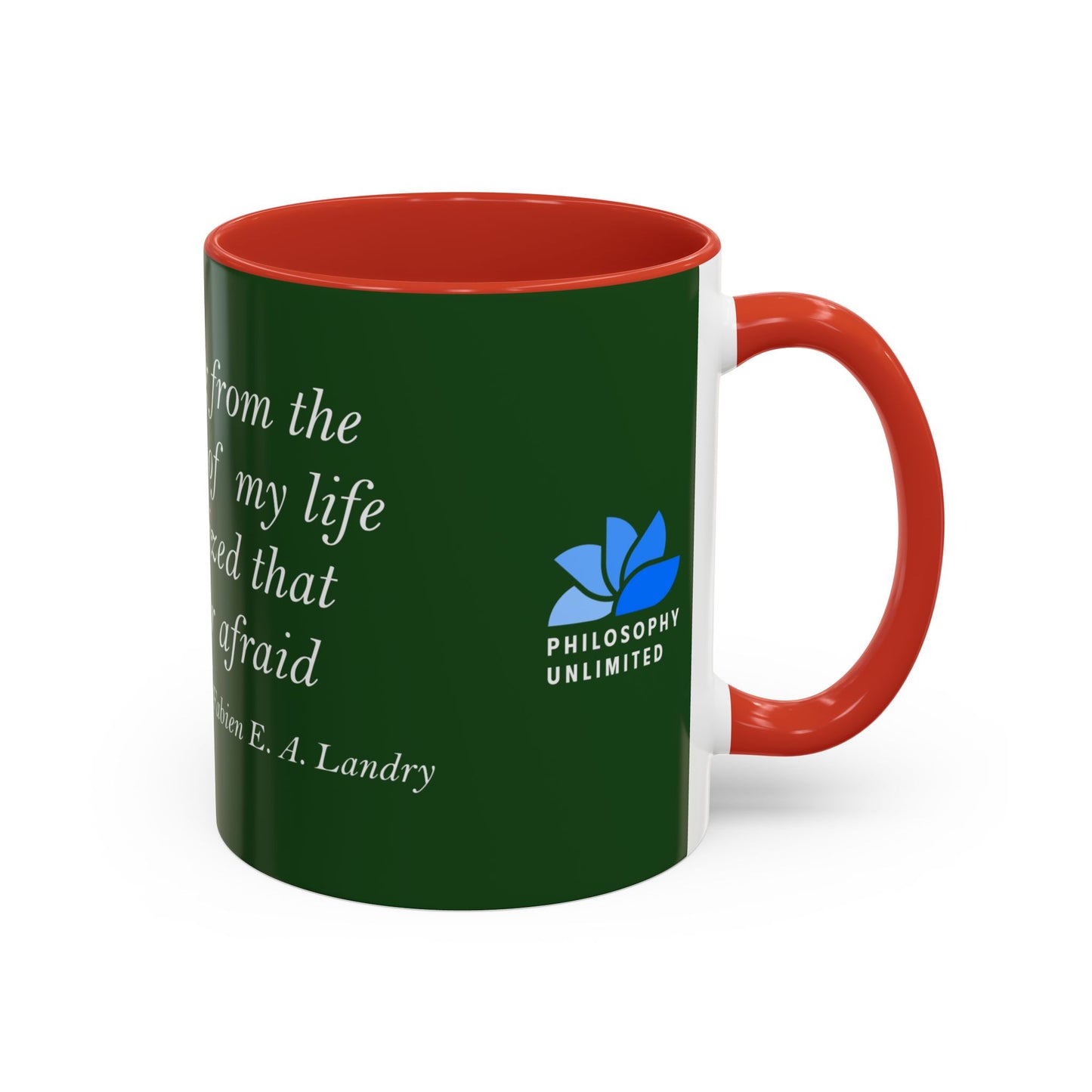 The Storm Is Over Accent™ Kaffekrus 11 oz (0,33 l) / 15 oz (0,44 l) (Grønn Tema): Fabien Landry Quotes
