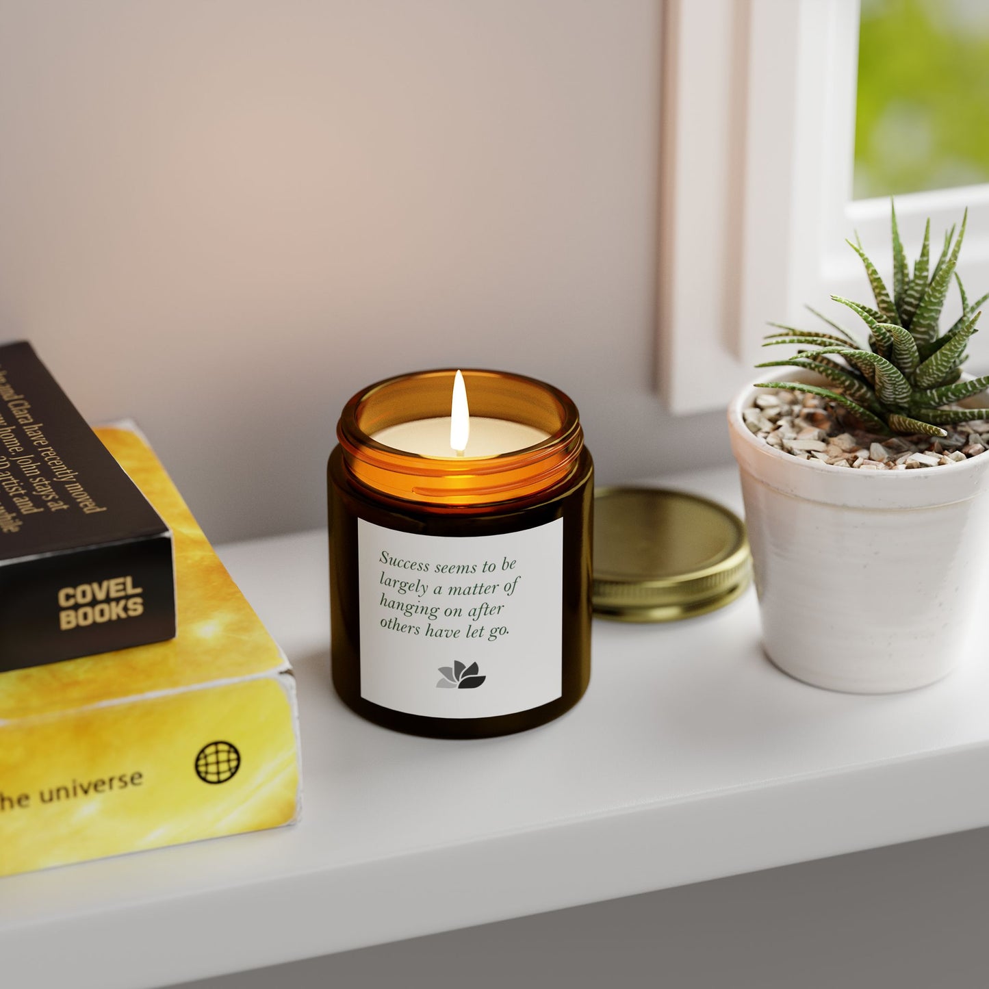 Possible Still™ Scented Candle (4oz, 9oz) (White Theme): William Feather Quotes
