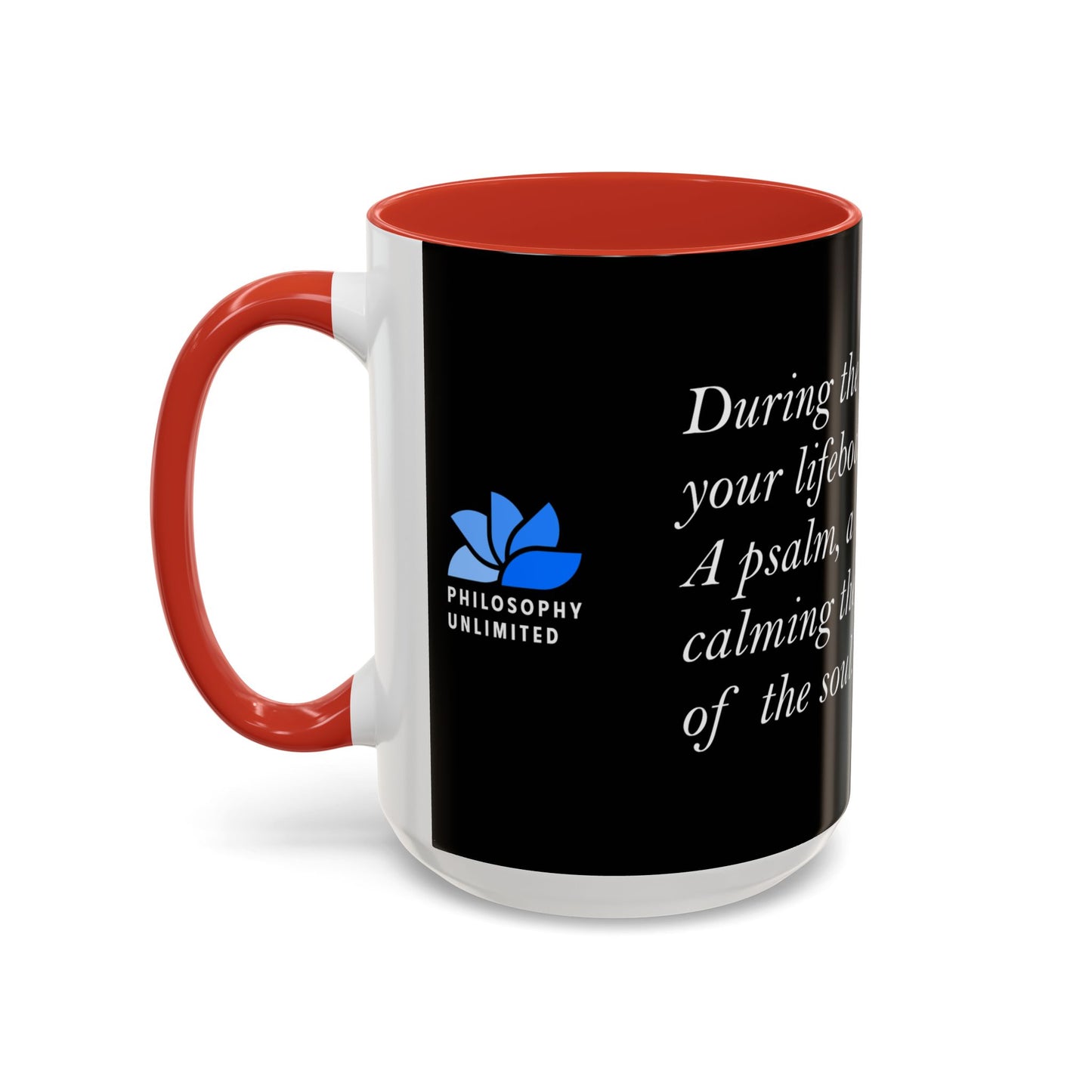 The Storm Is Over Accent™ Kaffekrus 11 oz (0,33 l) / 15 oz (0,44 l) (Svart Tema): Roderick Evans Quotes