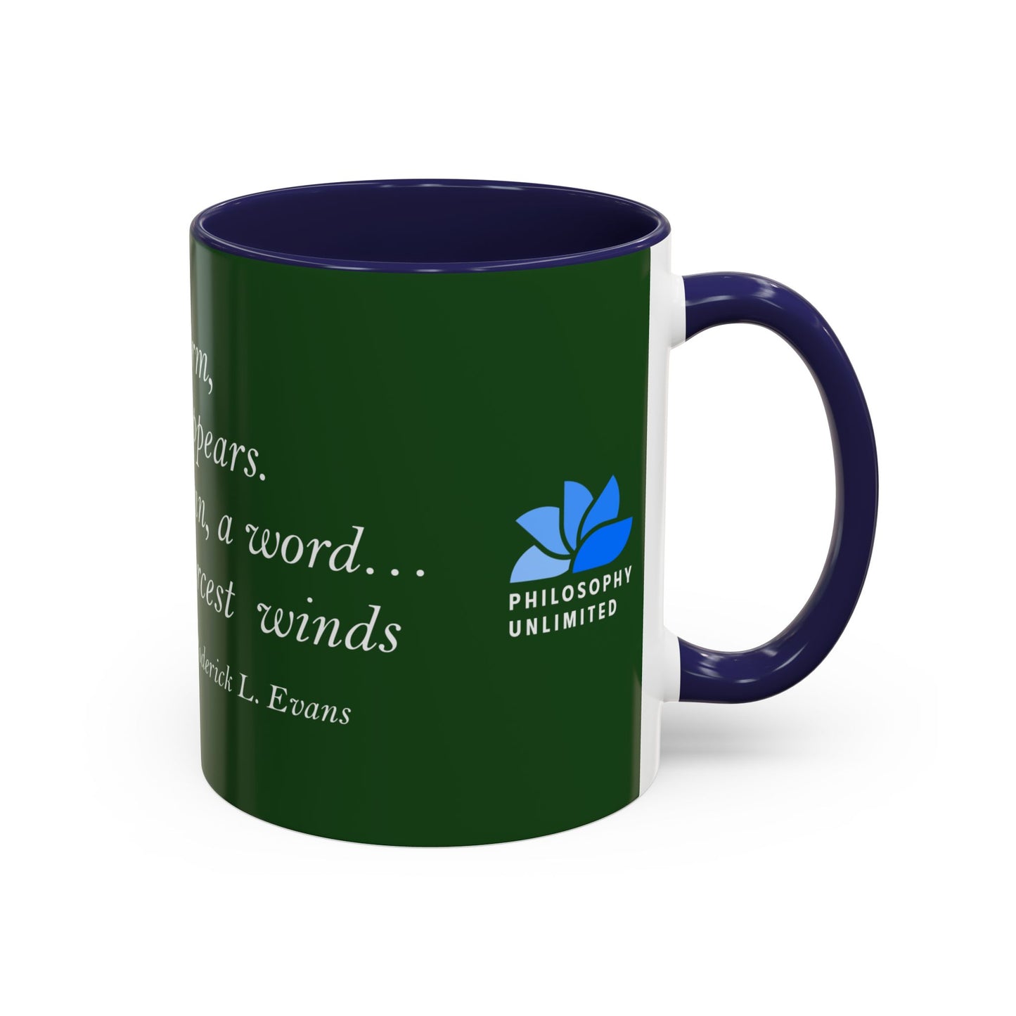The Storm Is Over Accent™ Kaffekrus 11 oz (0,33 l) / 15 oz (0,44 l) (Grønn Tema): Roderick Evans Quotes