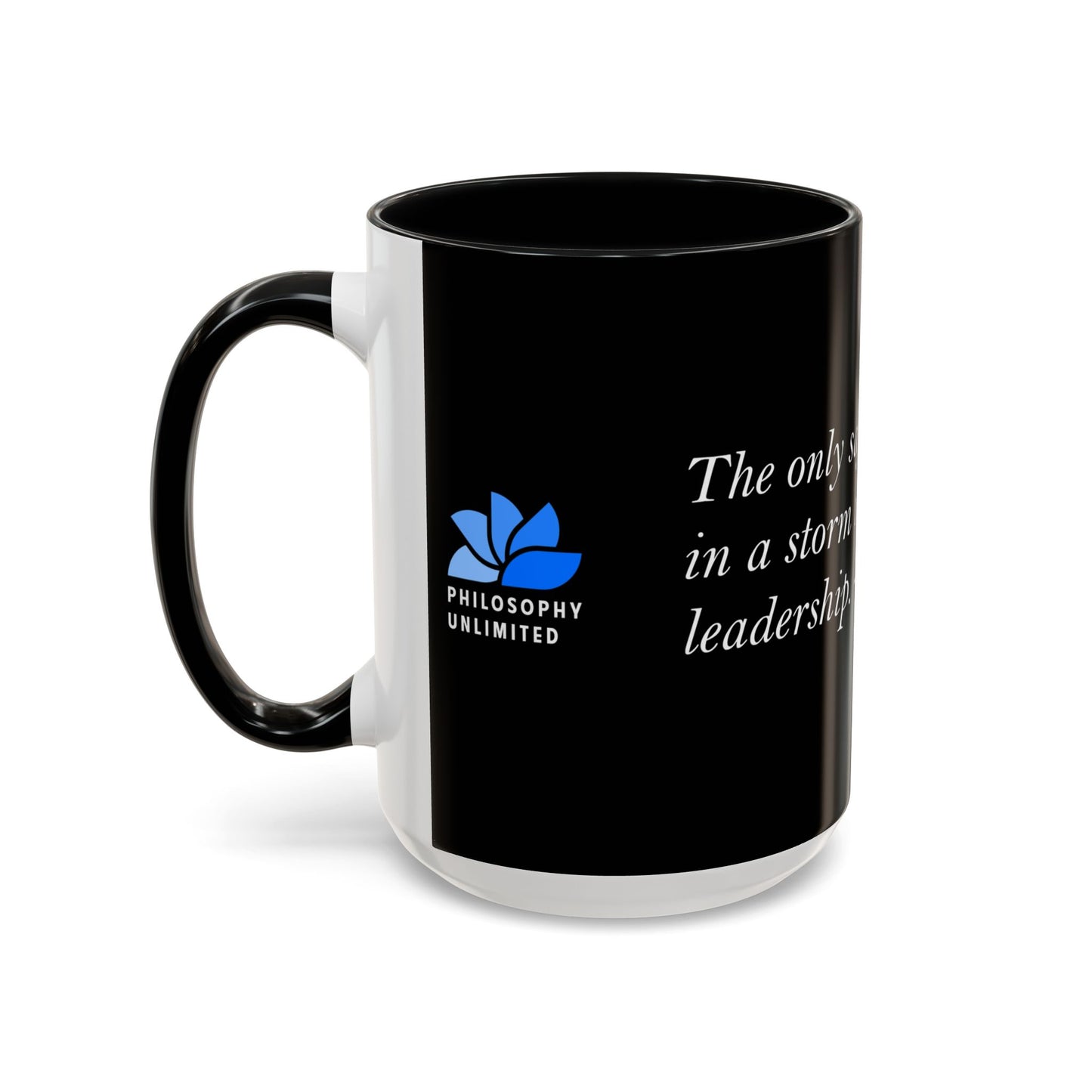 The Storm Is Over Accent™ Kaffekrus 11 oz (0,33 l) / 15 oz (0,44 l) (Svart Tema): Faye Wattleton Quotes