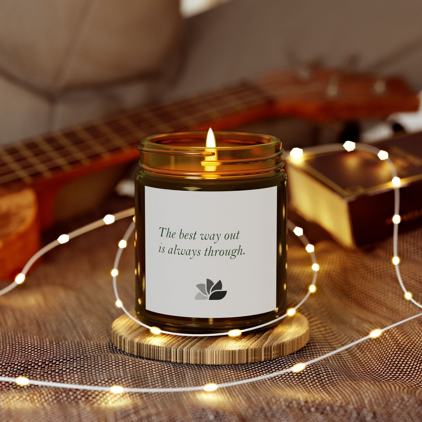 Possible Still™ Duftende Lys (4oz, 9oz) (Hvit Tema): Robert Frost Quotes
