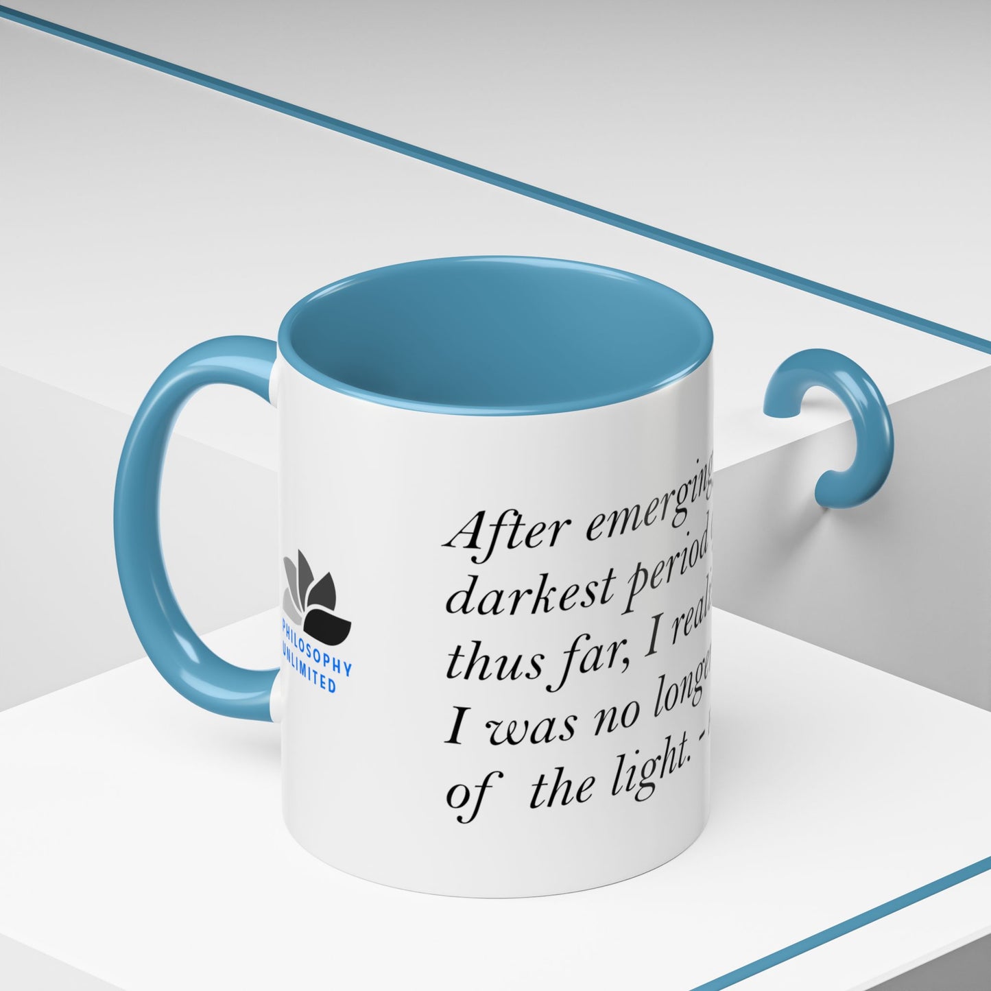 The Storm Is Over Accent™ Kaffekrus 11 oz (0,33 l) / 15 oz (0,44 l) (Hvit Tema): Fabien Landry Quotes