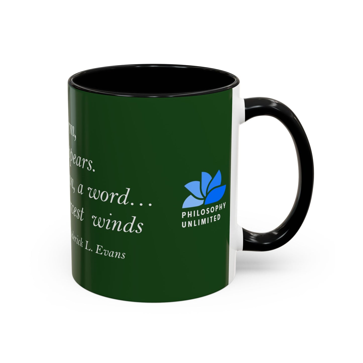 The Storm Is Over Accent™ Kaffekrus 11 oz (0,33 l) / 15 oz (0,44 l) (Grønn Tema): Roderick Evans Quotes