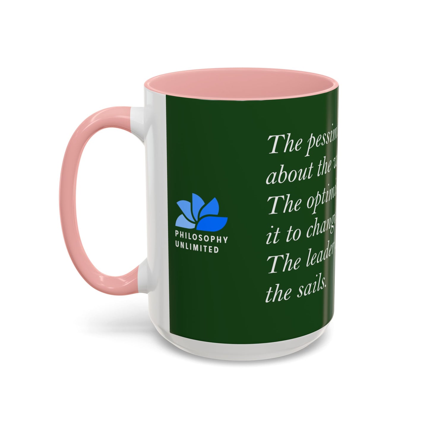 The Storm Is Over Accent™ Kaffekrus 11 oz (0,33 l) / 15 oz (0,44 l) (Grønn Tema): John Maxwell Quotes