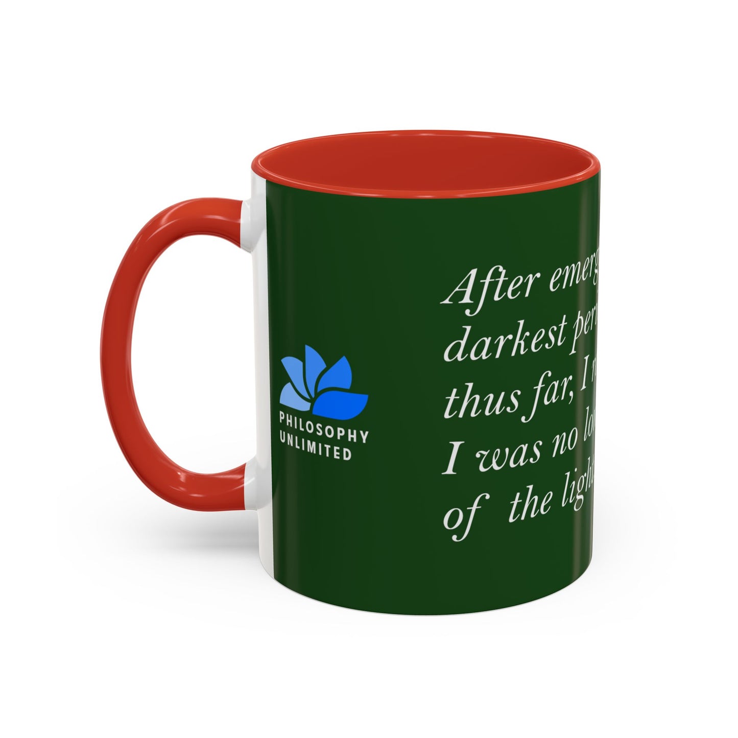 The Storm Is Over Accent™ Kaffekrus 11 oz (0,33 l) / 15 oz (0,44 l) (Grønn Tema): Fabien Landry Quotes