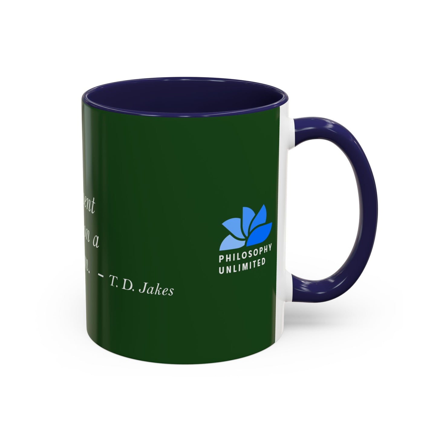 The Storm Is Over Accent™ Kaffekrus 11 oz (0,33 l) / 15 oz (0,44 l) (Grønn Tema): T. D. Jakes Quotes