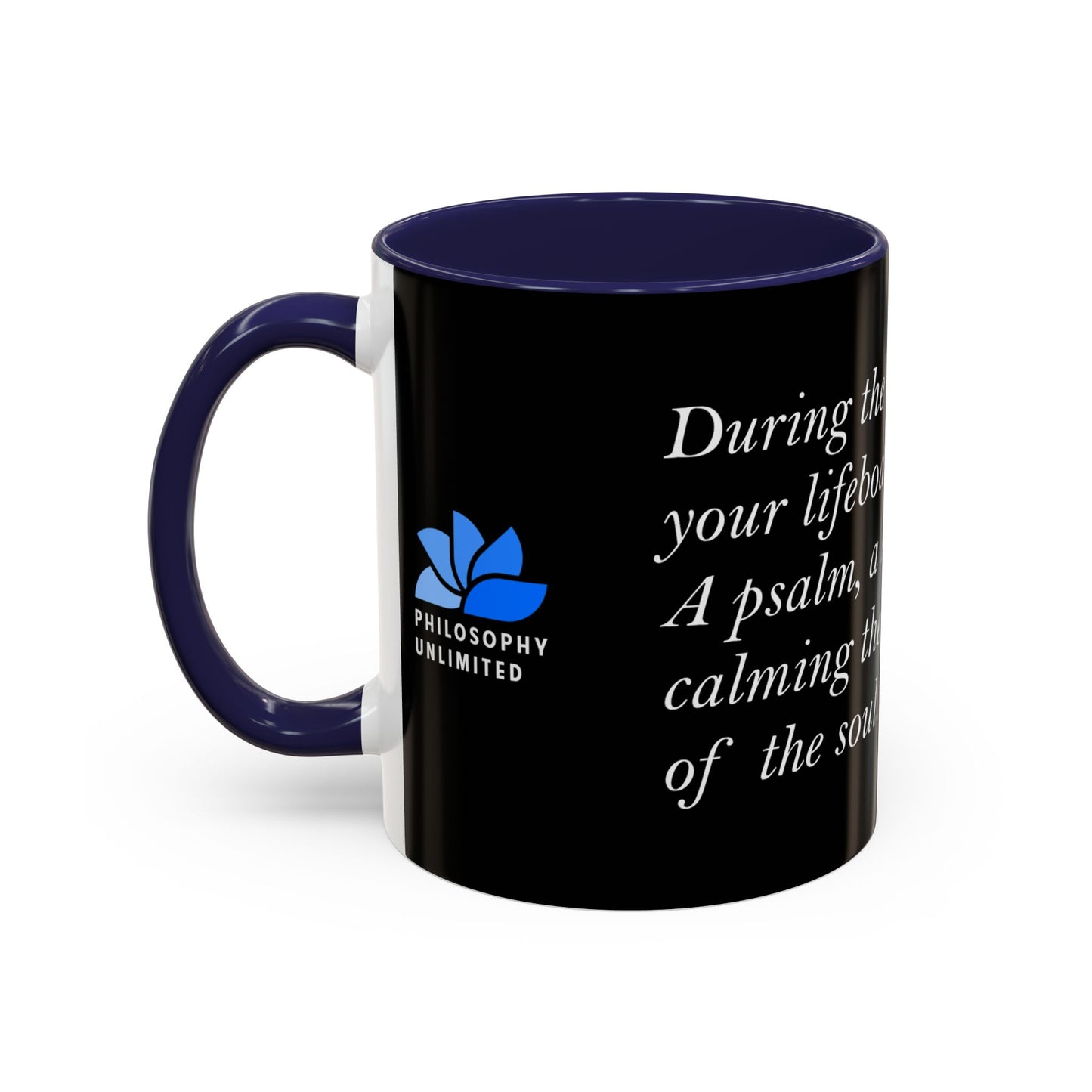 The Storm Is Over Accent™ Kaffekrus 11 oz (0,33 l) / 15 oz (0,44 l) (Svart Tema): Roderick Evans Quotes