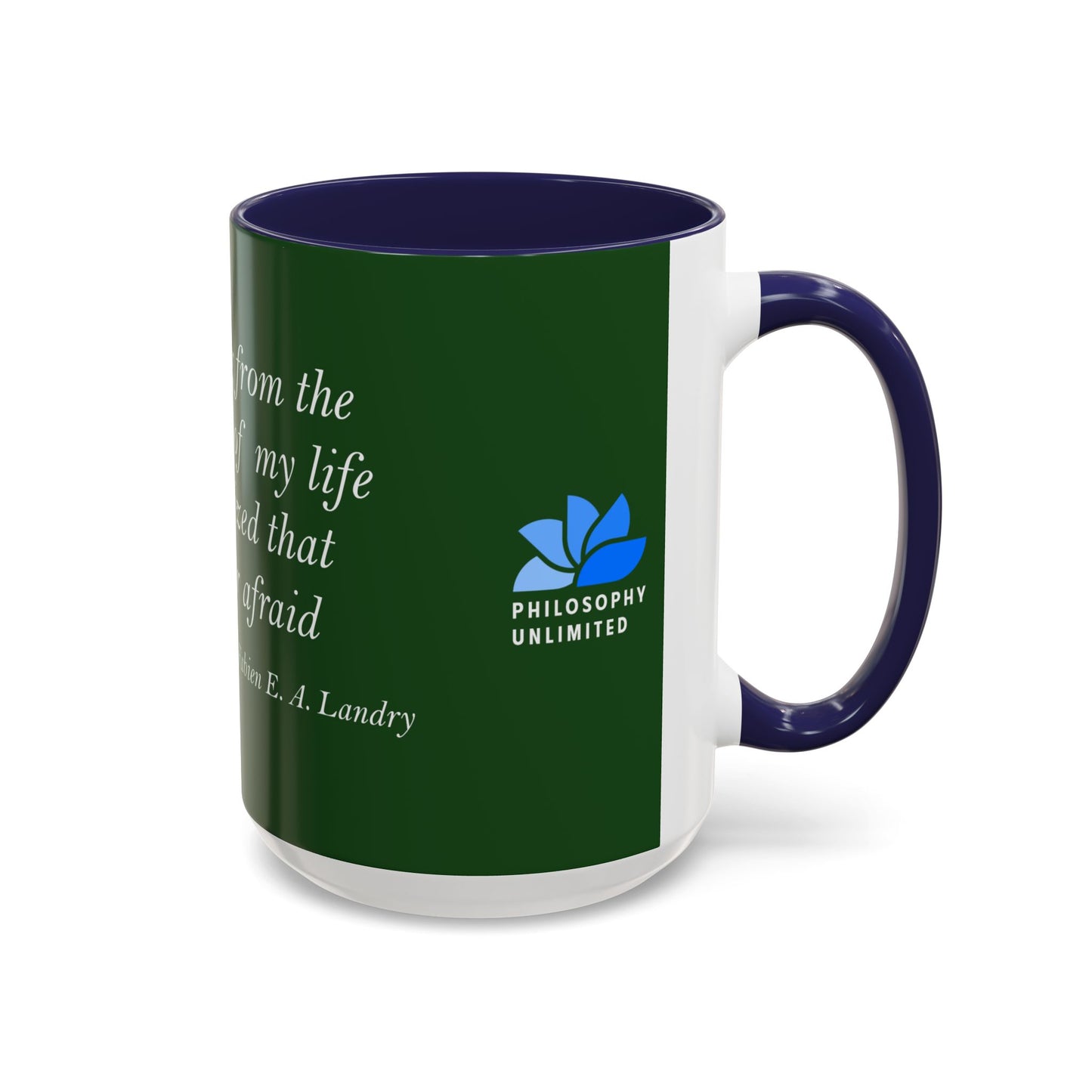 The Storm Is Over Accent™ Kaffekrus 11 oz (0,33 l) / 15 oz (0,44 l) (Grønn Tema): Fabien Landry Quotes