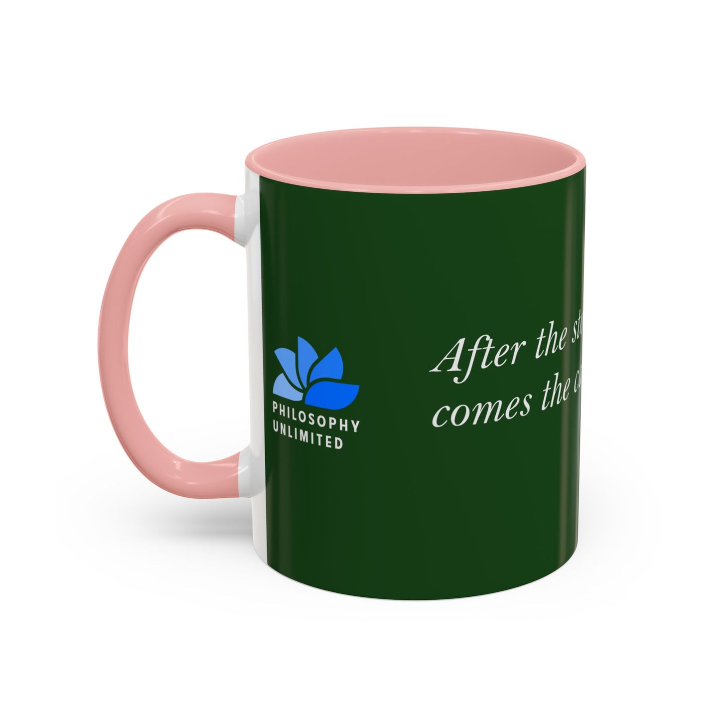 The Storm Is Over Tasse à café Accent™ 11 oz (0,33 L) / 15 oz (0,44 L) (thème vert) : citations de Matthew Henry