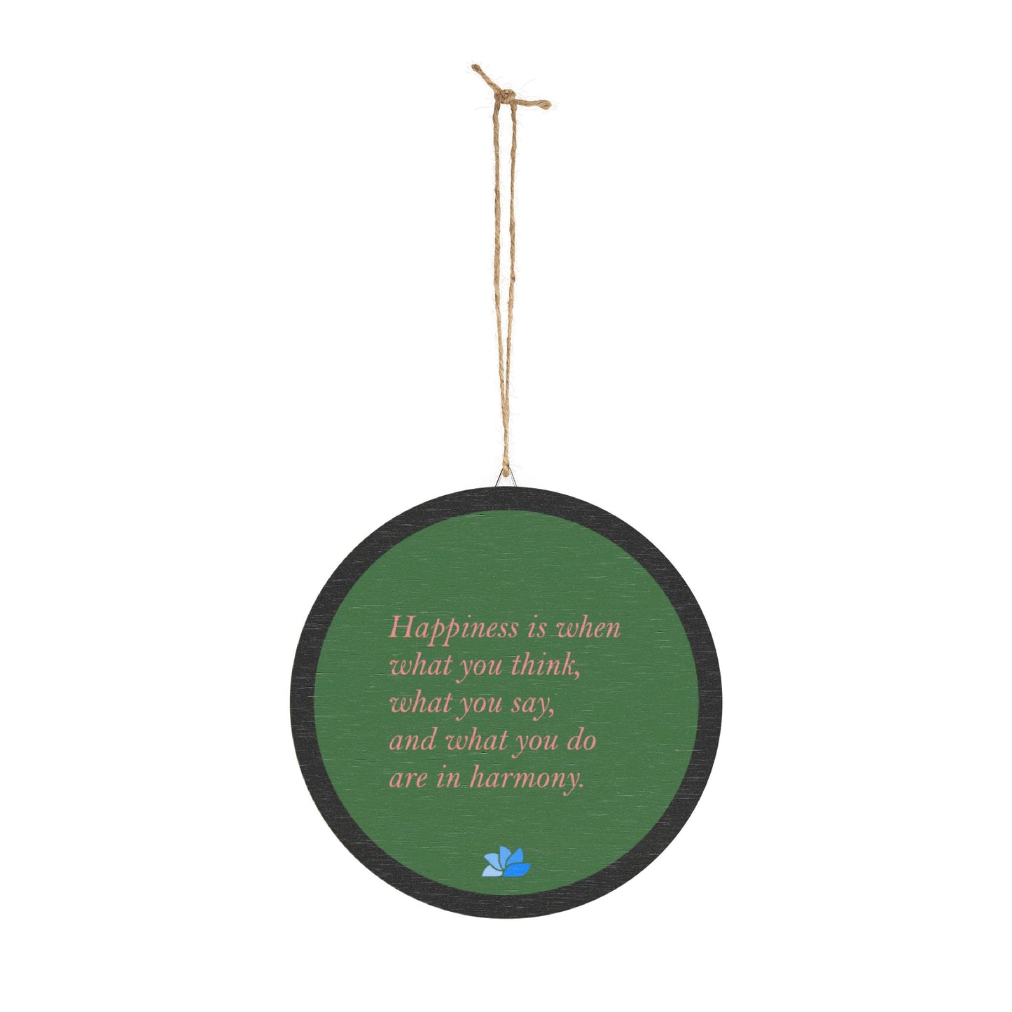 New Harmony™ Tre Hengende Skilt (Grønn): Mahatma Gandhi Quotes