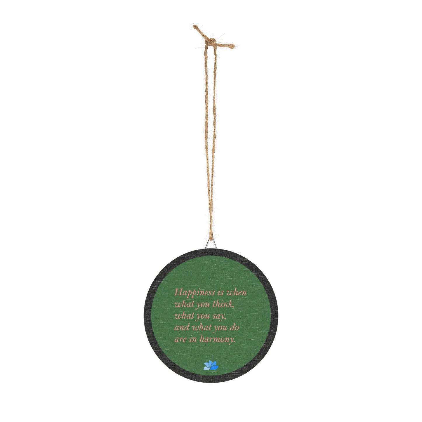 New Harmony™ Tre Hengende Skilt (Grønn): Mahatma Gandhi Quotes