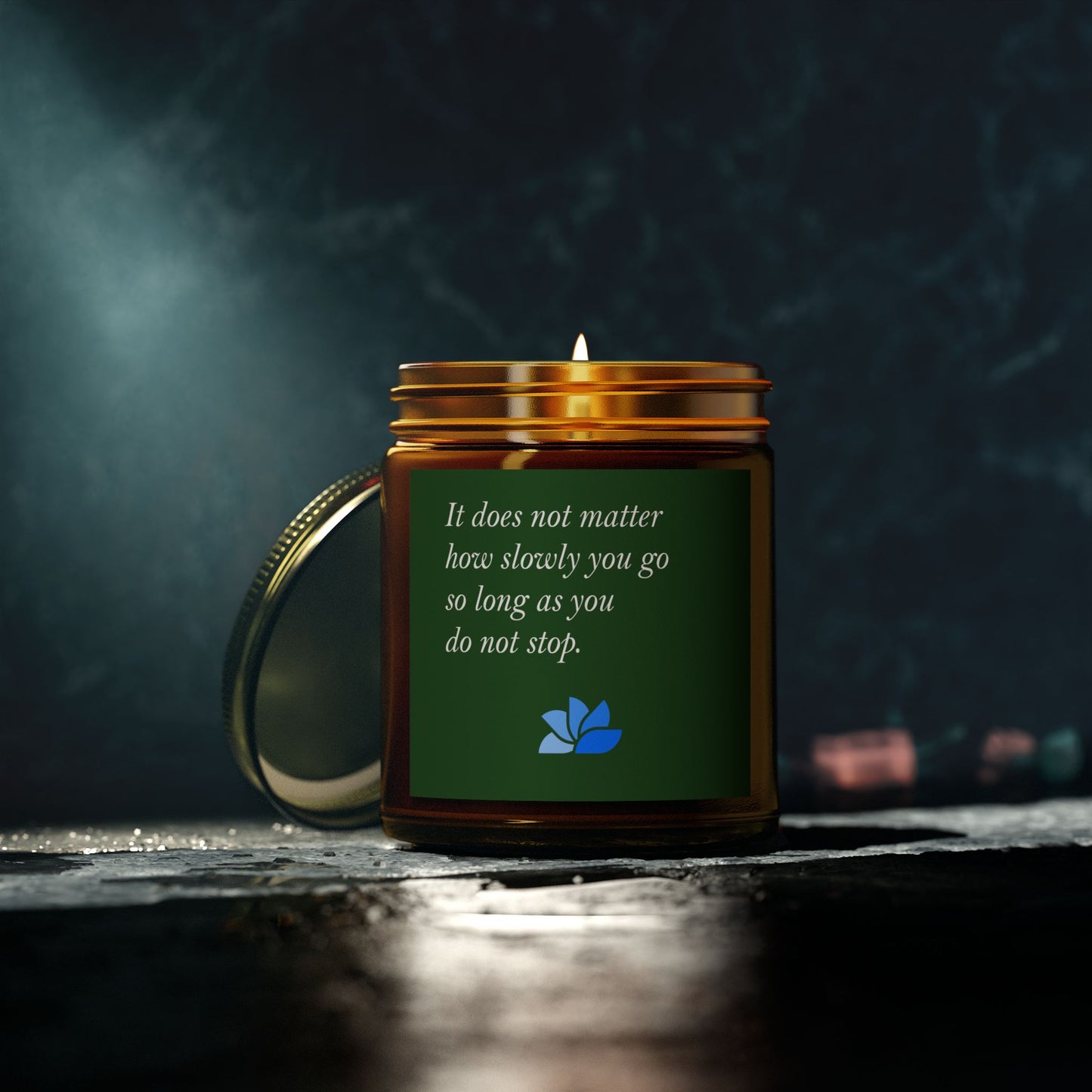 Possible Still™ Duftende Lys (4oz, 9oz) (Grønn Tema): Confucius Quotes