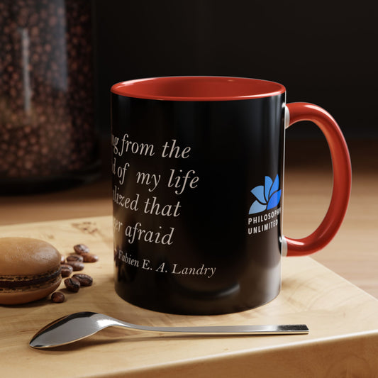 The Storm Is Over Tasse à café Accent™ 11 oz (0,33 L) / 15 oz (0,44 L) (Thème noir) : Citations de Fabien Landry 