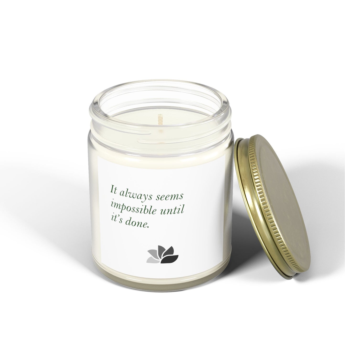 Possible Still™ Duftende Lys (4oz, 9oz) (Hvit Tema): Nelson Mandela Quotes